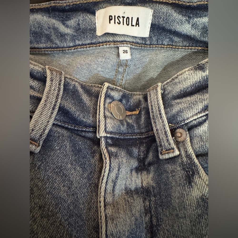 Pistola Lennon high rise cropped boot in wash code Glitch - EUC - Picture 6 of 7